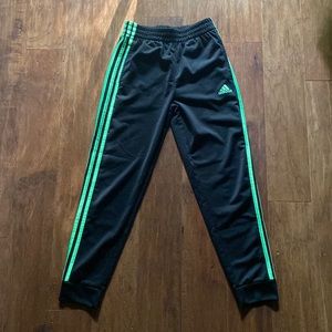 Boys green Adidas track pants size 10-12